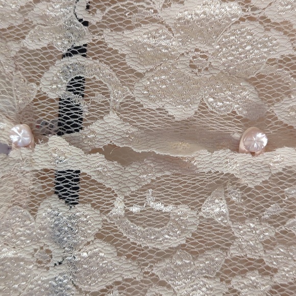 Vintage Joseph Ribkoff Cream Lace Top - Picture 6 of 10